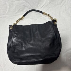 Michael Kors Lily gold buckle leather shoulder Purse Tote Bag